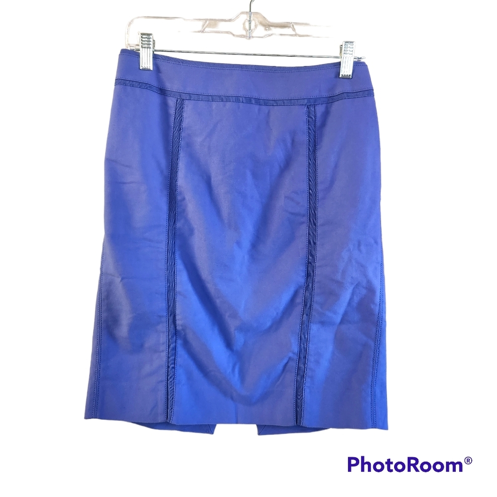 WHITE HOUSE BLACK MARKET PERFECT FORM BLUE PENCIL SKIRT SIZE 6 NWOT